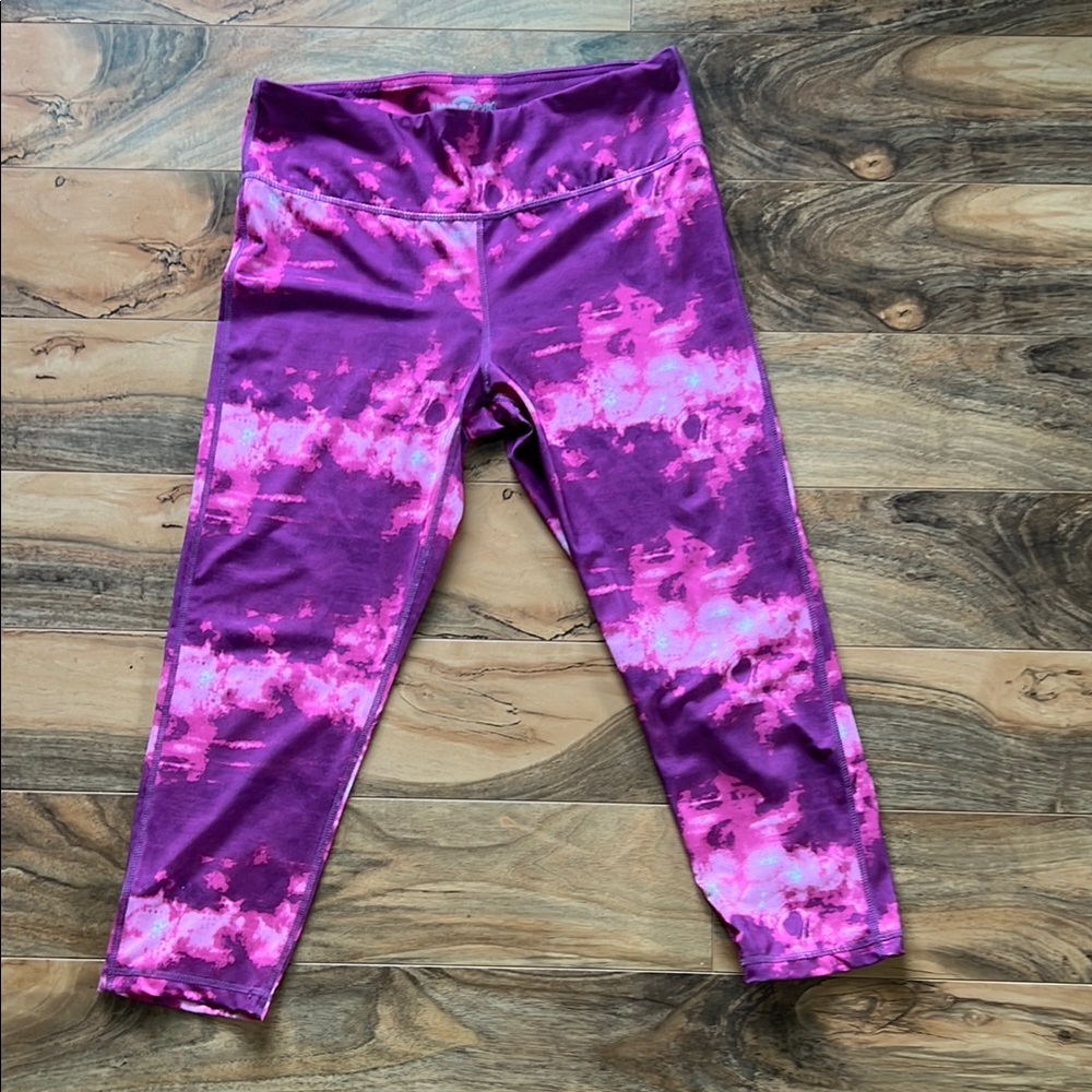 Purple and Pink Tie-Dye High-Rise Leggings